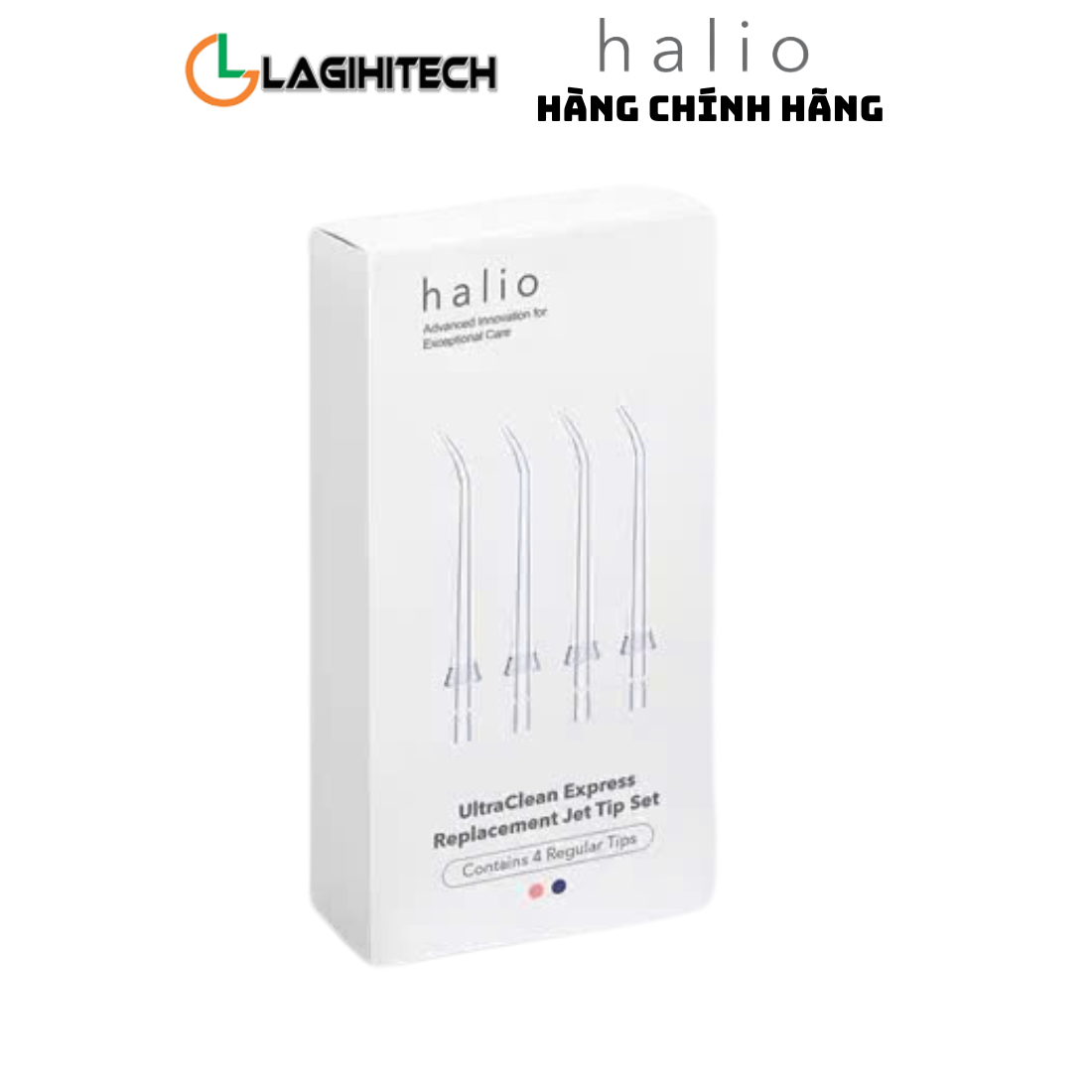 Set 4 / 8 Đầu Tiêu Chuẩn Thay Thế Máy Tăm Nước Halio UltraClean Express Replacement Jet Tip Set - Hàng Chính Hãng