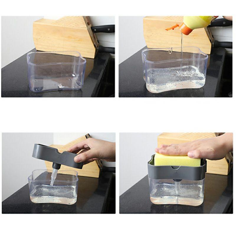 Khay Nhúng Đựng Đồ Rửa Chén Bát - Hộp Đựng Nước Rửa Chén Có Vòi Bơm Đa Năng Tiện Lợi