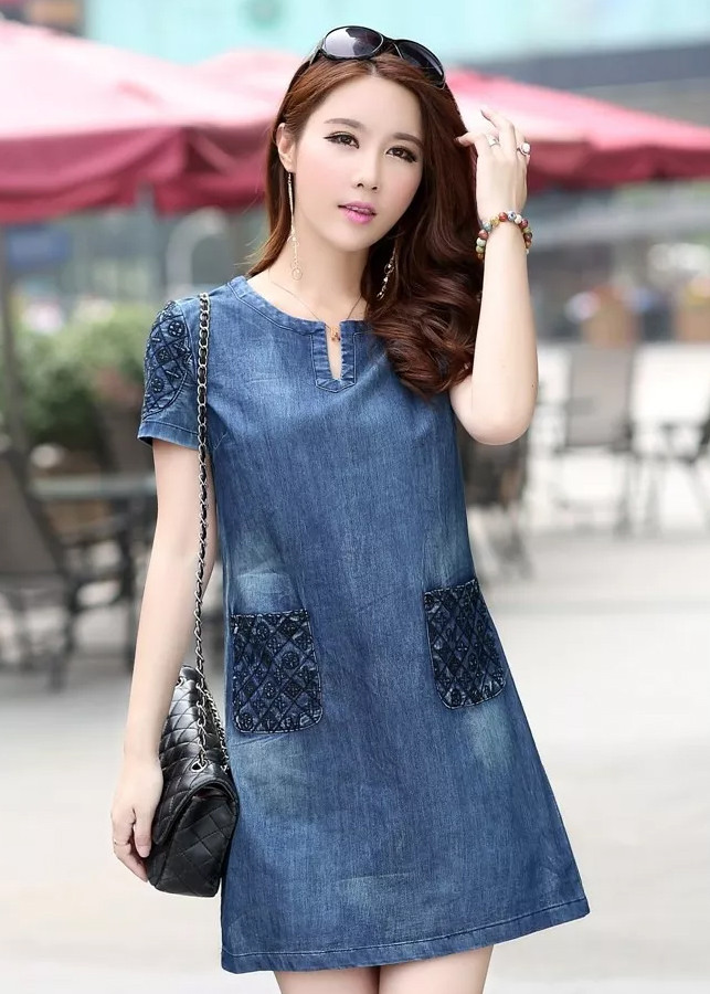 Đầm Denim Nữ 2 Túi - Dq12200 - XXL