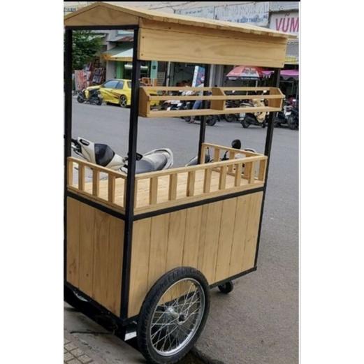 xe gỗ cafe di động (quầy trà sữa)