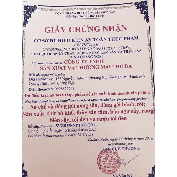 Bò Khô Thu Ba 500g loại miếng