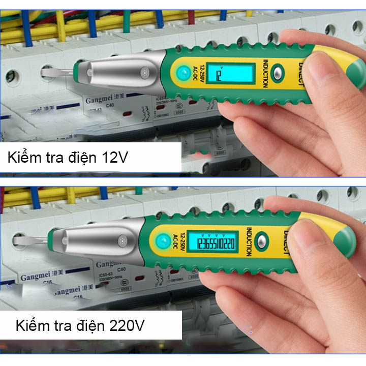 Bút thử điện thông minh đa năng có đèn LED, có kiểm tra dây đứt