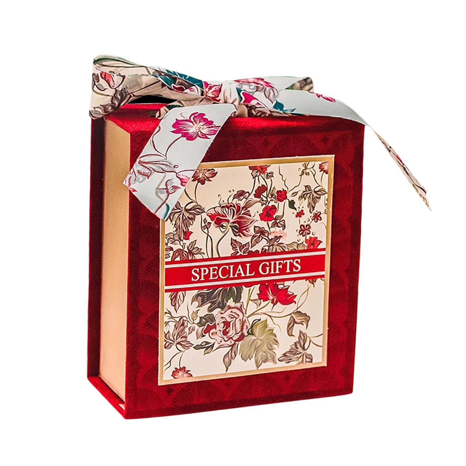 Wedding Candy Box, Candy Box Banquet Exquisite Gift Box with Ribbon, Wedding Favor Box for Mother's Day Party Graduation Table Decoration