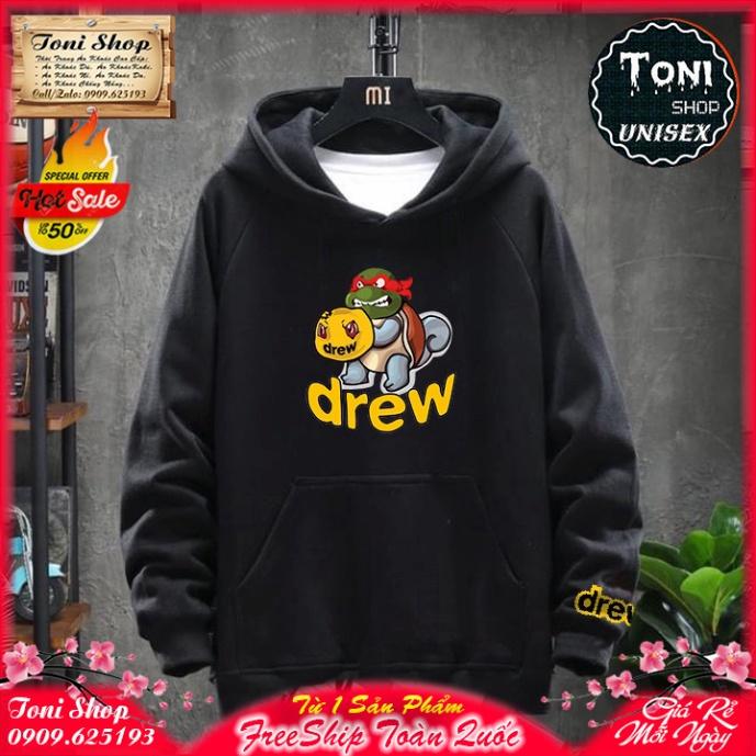ÁO HOODIE DREW Ninja Rùa - In Pet Siêu Bền Siêu Đẹp (HD2825 - Kèm Ảnh Thật) (TONI SHOP)