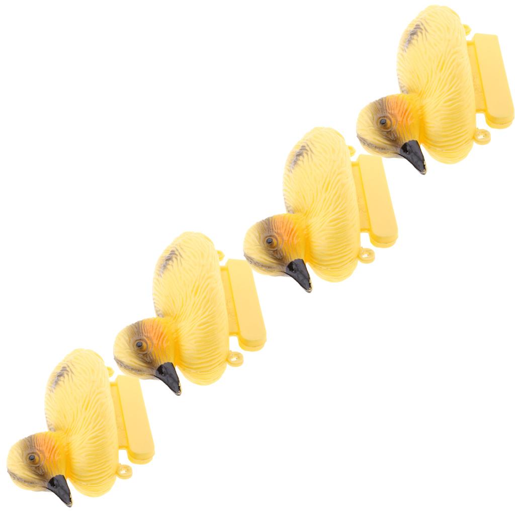 Phép Lạ Chiếu 4 Miếng Cho Bé Duckings Nổi Decoy Vịt Đuôi Cá Nơ Cổ Nhựa Trang Trí Ao