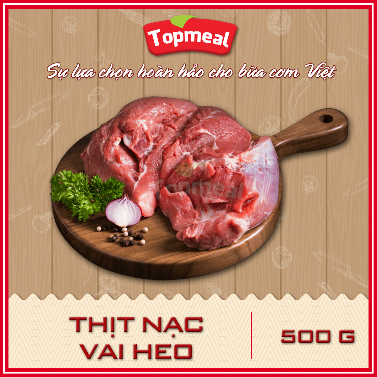 HCM - Thịt nạc vai heo (500g) - Thích hợp với các món luộc, chiên, nướng, kho,... - [Giao nhanh TPHCM]