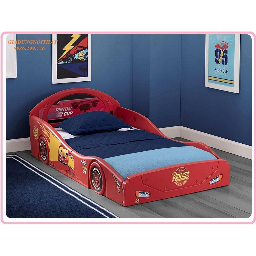 Giường ngủ nhựa cho bé kèm đệm hình ô tô, công chúa, Mickey - Giường nhựa cho bé