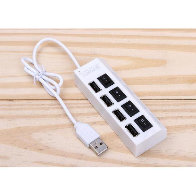 Bộ chia USB 2.0 từ 1 ra 4 cổng có công tắc