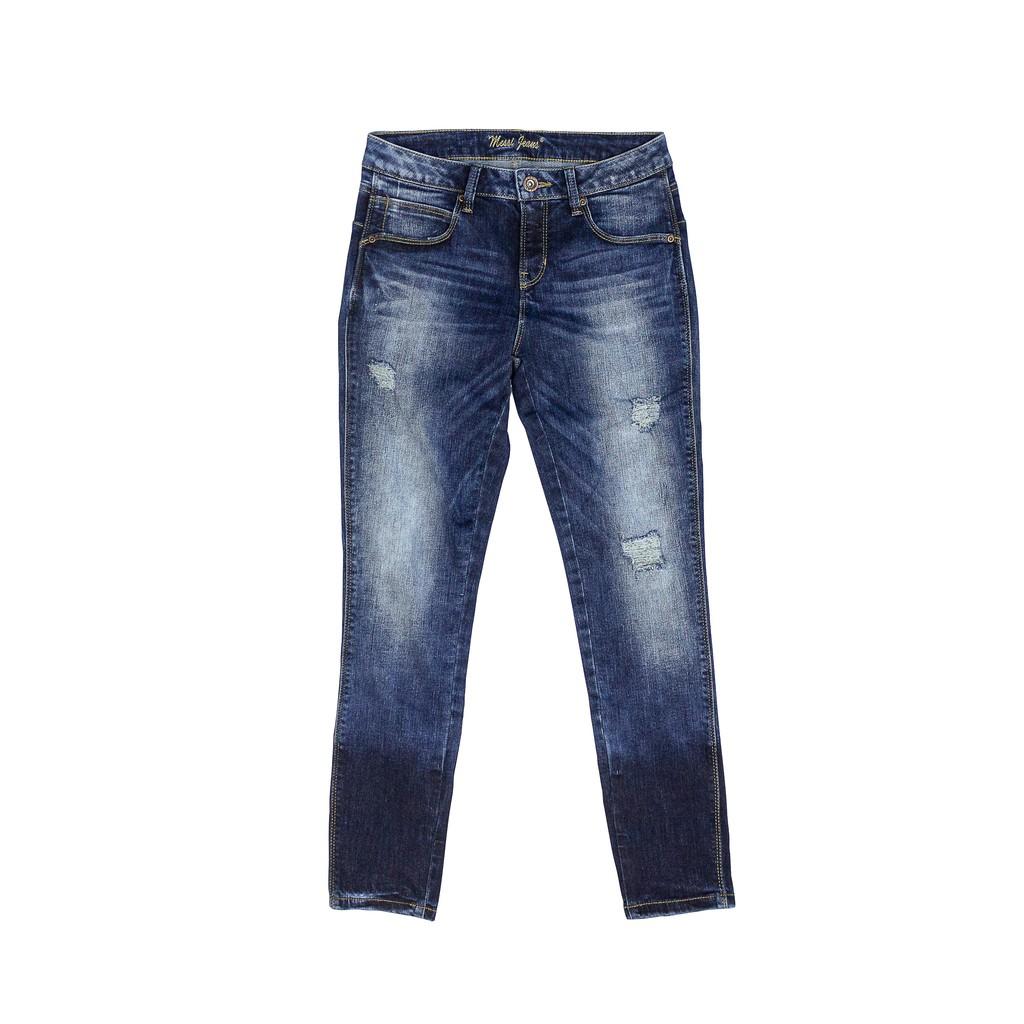 Quần jeans lửng nữ ống ôm rách MESSI SJW-795-18