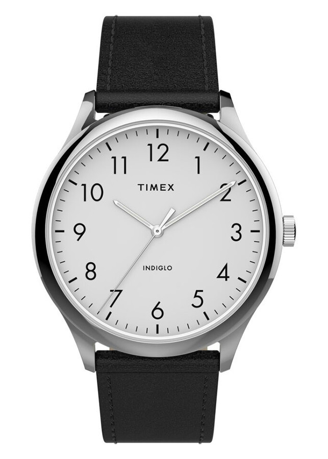 Đồng Hồ Nam Dây Da Timex Easy Reader 40mm Leather Strap Watch TW2T71800 - Màu Đen