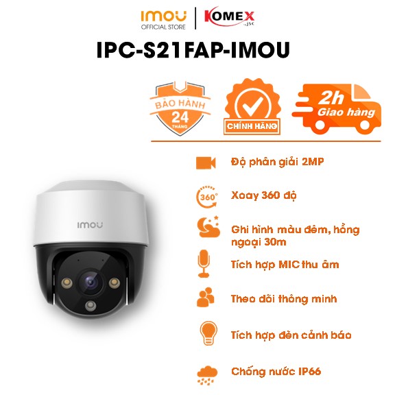 Camera IPC-S21FAP/S41FAP-IMOU Có Màu Ban Đêm - Hàng Chính Hãng