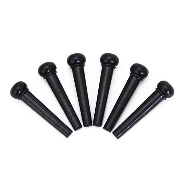 Bridge Pins + Saddle Nut Set Parts for Acoustic Guitar Black