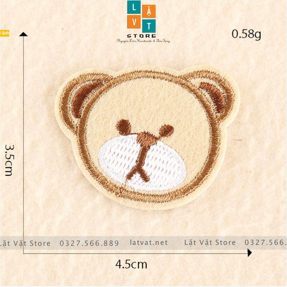 Patch ủi quần áo, Sticker miếng dán Gấu Teddy bé bỏng cực kì dễ thương, dán Vali, tủ lạnh, tạo điểm nhấn...