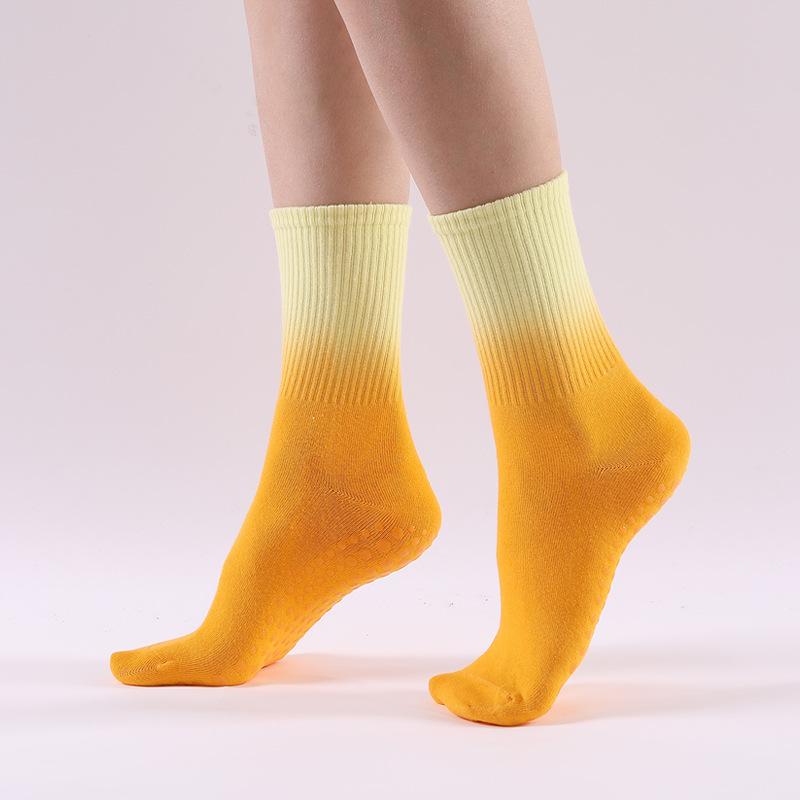 MỚI thời trang gradient màu giữa ống yoga tất cả các môn thể thao bóng rổ rải rác với tất cả các vớ yoga chống trượt dính dính tất Color: 1 Pair Socks-05 Size: One Size