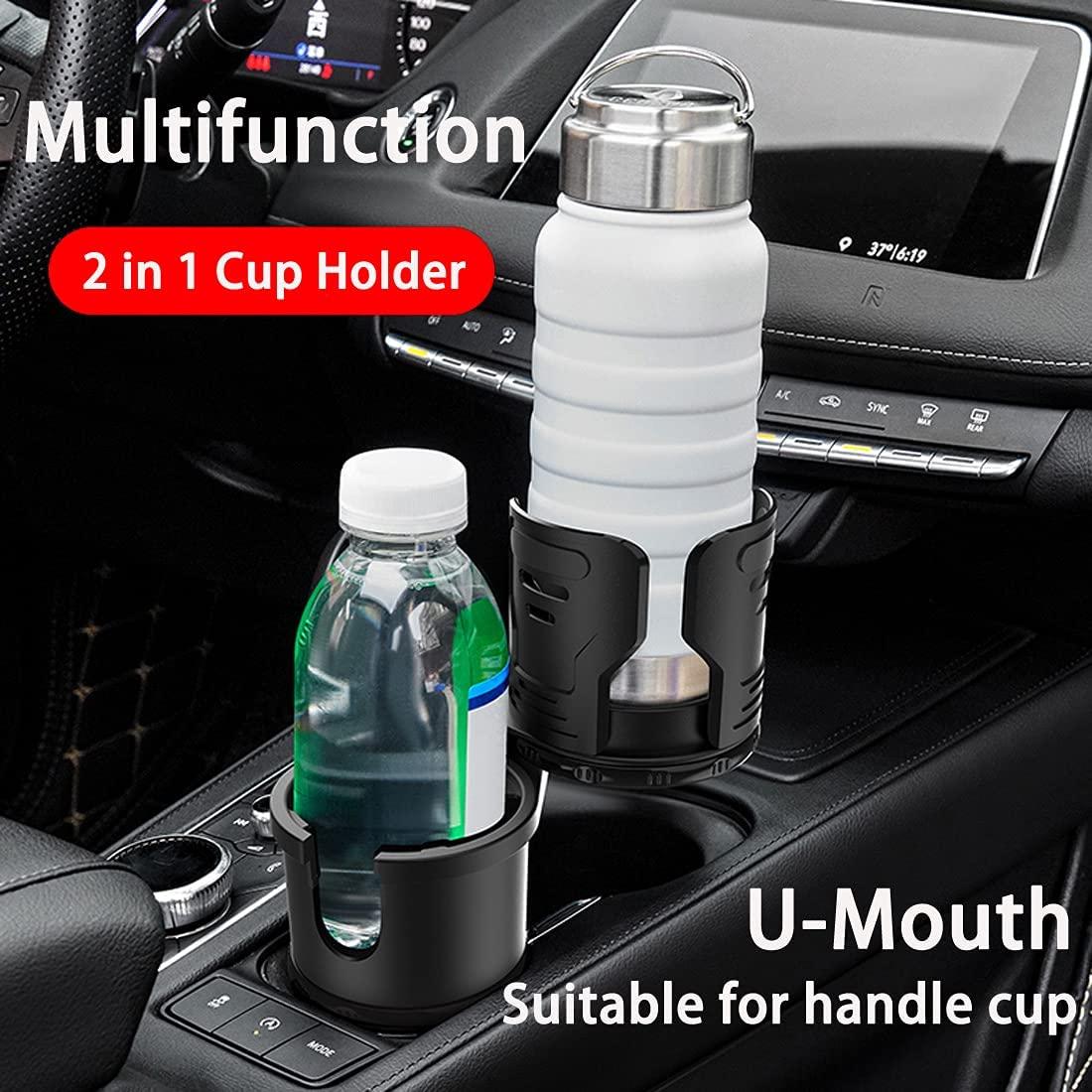 Bộ mở rộng giá đỡ cốc trên ô tô có đế điều chỉnh được, lắp vào giá để đồ