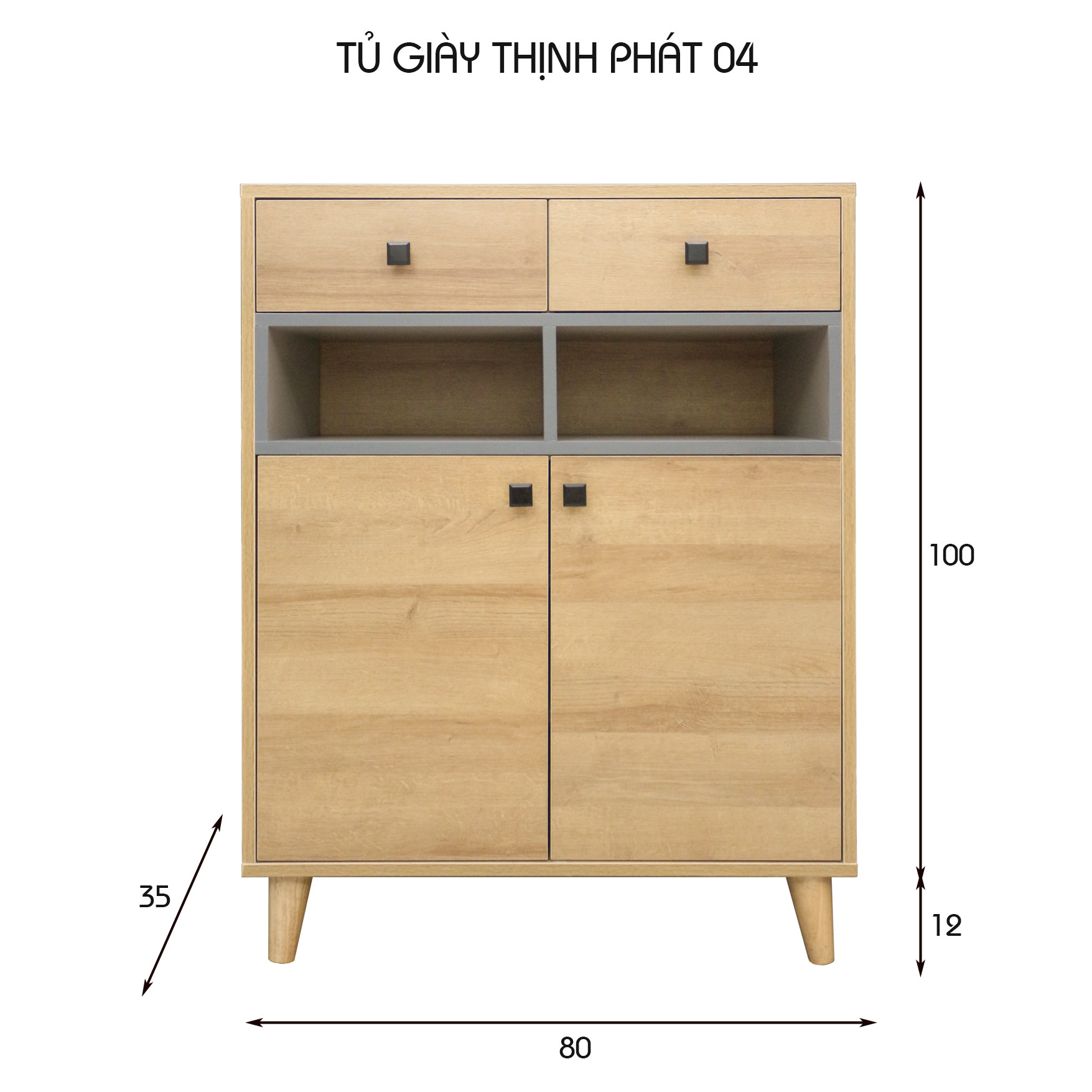 TỦ GIÀY THỊNH PHÁT 04 0.8M X 1M1