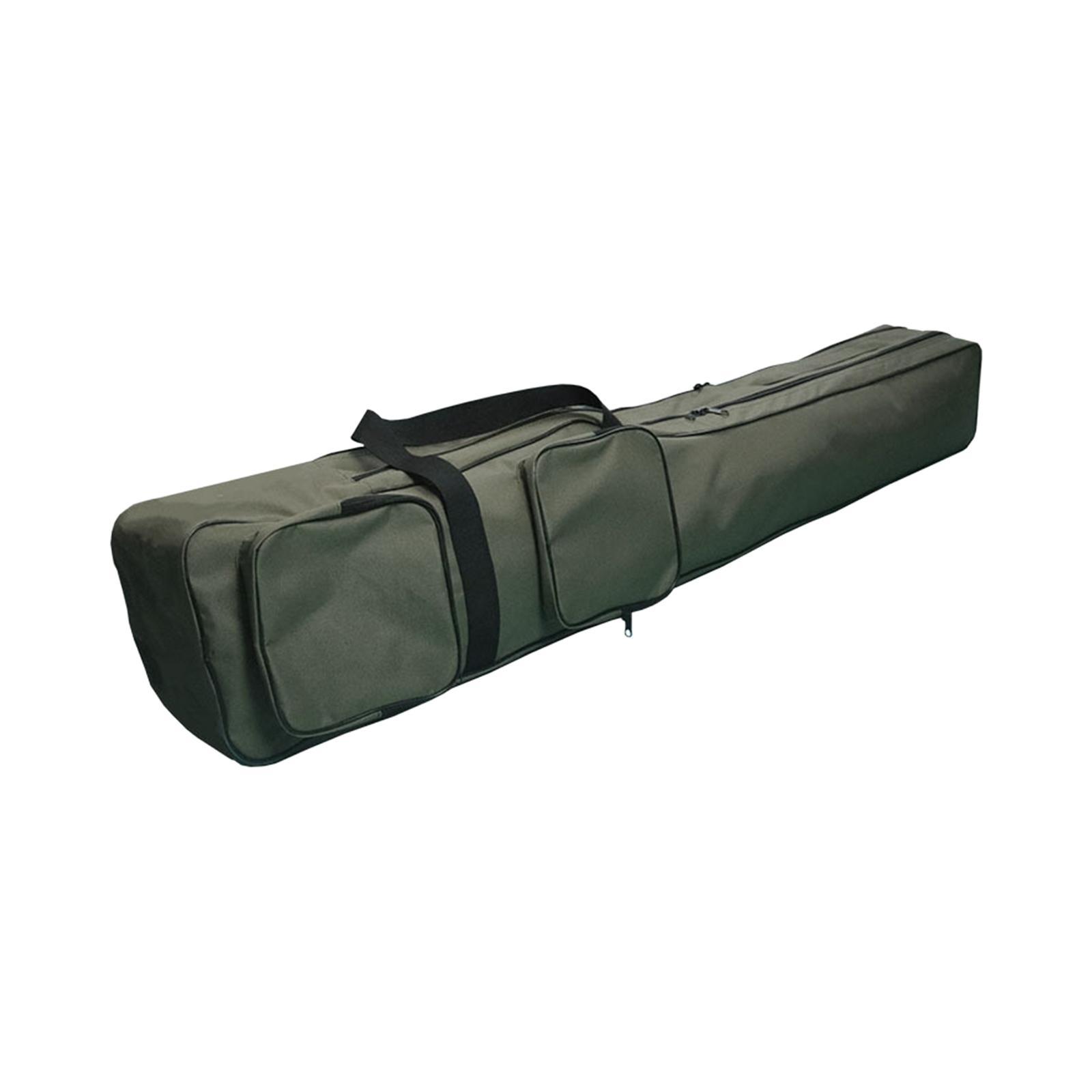 Fishing Rod Case Bag Organizer with Shoulder Strap, Tool Storage Fishing Pole Bag Carrier for Ice Fishing, Fly Fishing Rod, Reel, Tackle, Travel