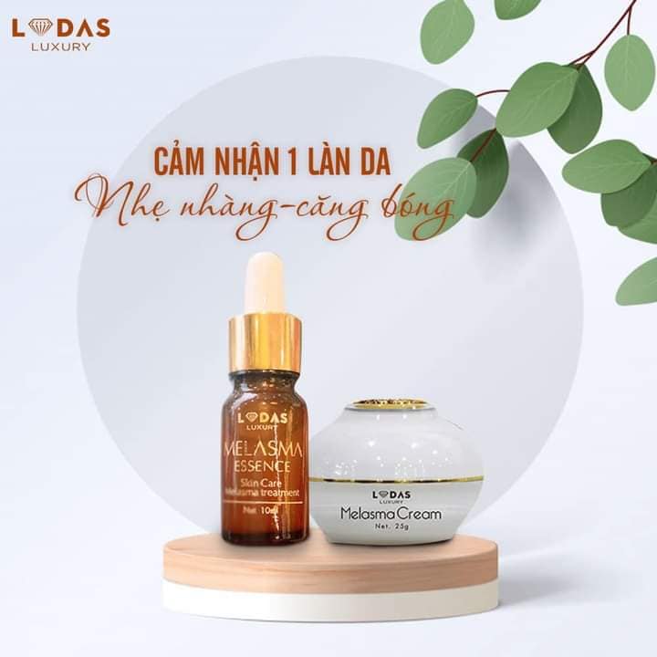 Cao Nám Hoa Hồng kết hợp Serum Nước Thần Lodas Luxury - Bộ đôi đình đám đặc trị hiệu quả da nám, tàn nhang, làm mờ vết sẹo, đốm đen, tái tạo và dưỡng ẩm cho da giúp da căng bóng, trắng sáng, tươi trẻ