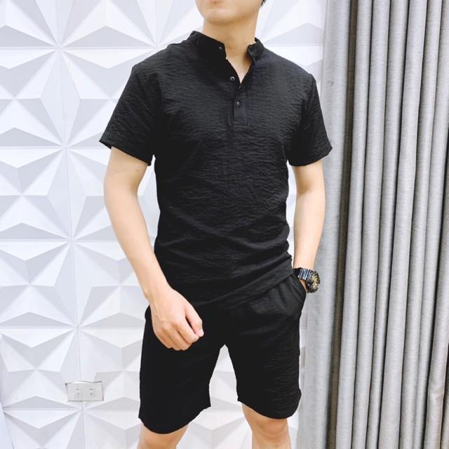 Bộ Quần Áo Nam Cộc Tay Chất Đũi Thái Cổ Tàu From Chuẩn ARU SHOP