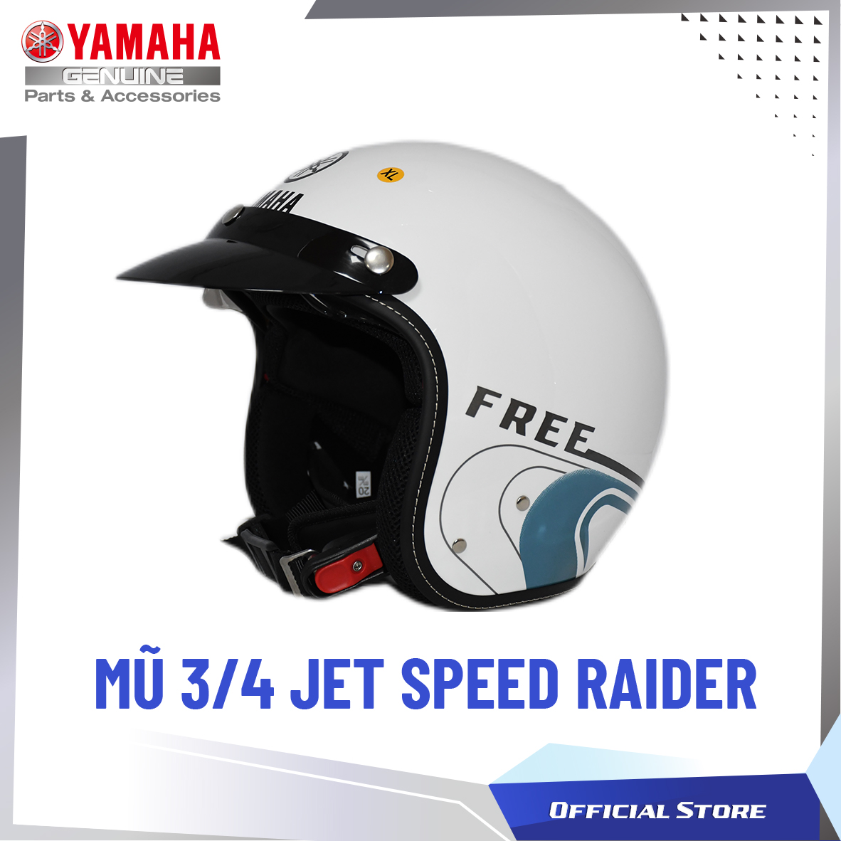 MŨ 3/4 JET SPEEDRAIDER IVORY