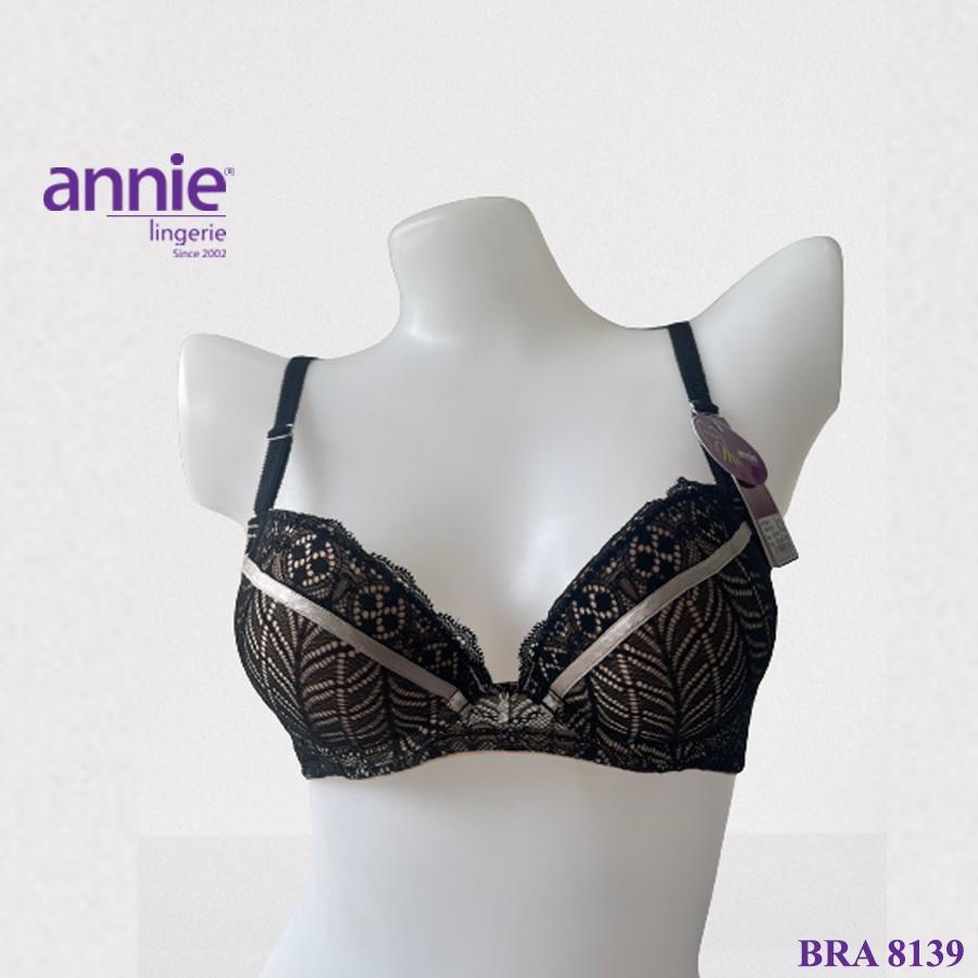 Áo ngực nữ annie lingerie BRA 8139 ren không gọng, nâng ngực, bản to , tạo dáng ngực, thấm hút tốt mặc thoải mái mút vừa