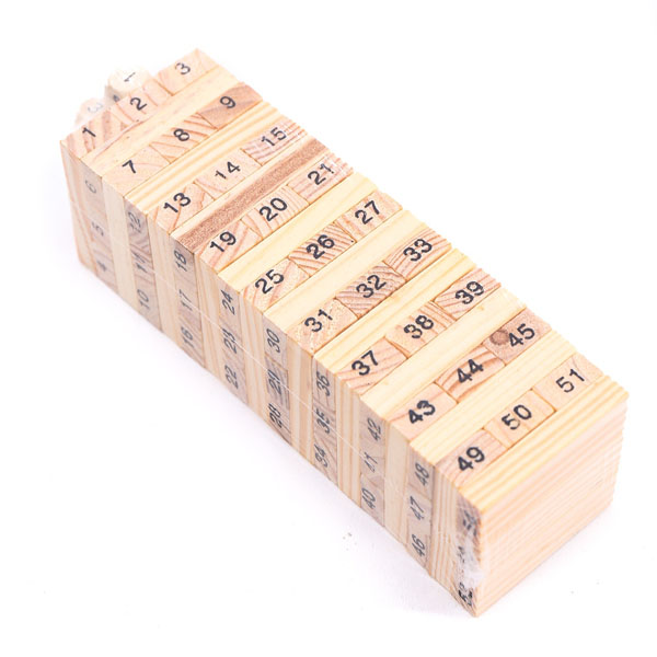 Bộ đồ chơi rút gỗ - Bộ đồ chơi trí tuệ gỗ 54 thanh siêu đẹp