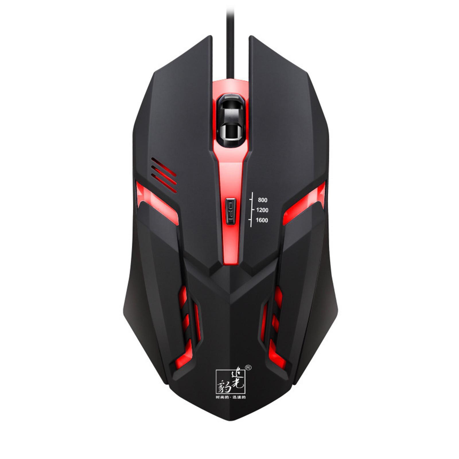 Ergonomic USB Wired Gaming Mouse with Backlight 4 Button PC Laptop 1600 DPI