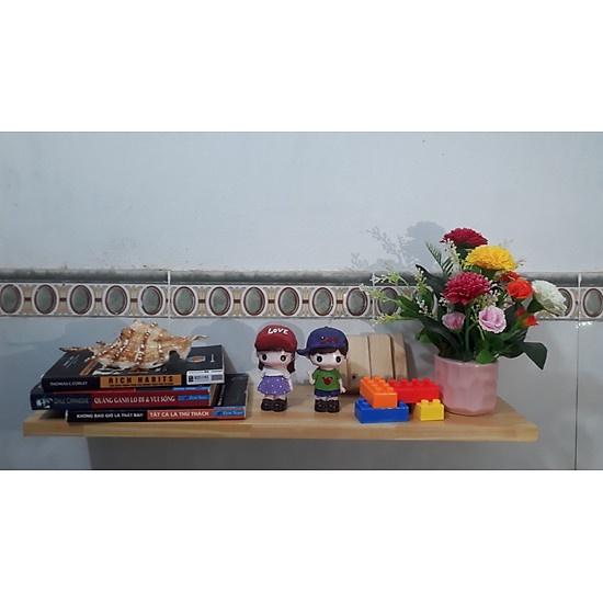 Set 3 thanh Kệ gỗ thông treo tường Giá gắn tường decor trang trí nhà cửa bền đẹp sâu 15 cm