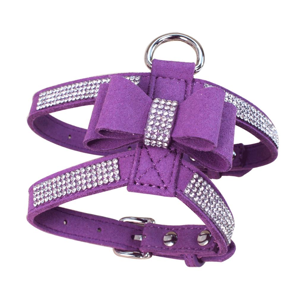 Puppy Adjustable Chest Strap Belt Harness Dog Walking Vest Harness Purple L