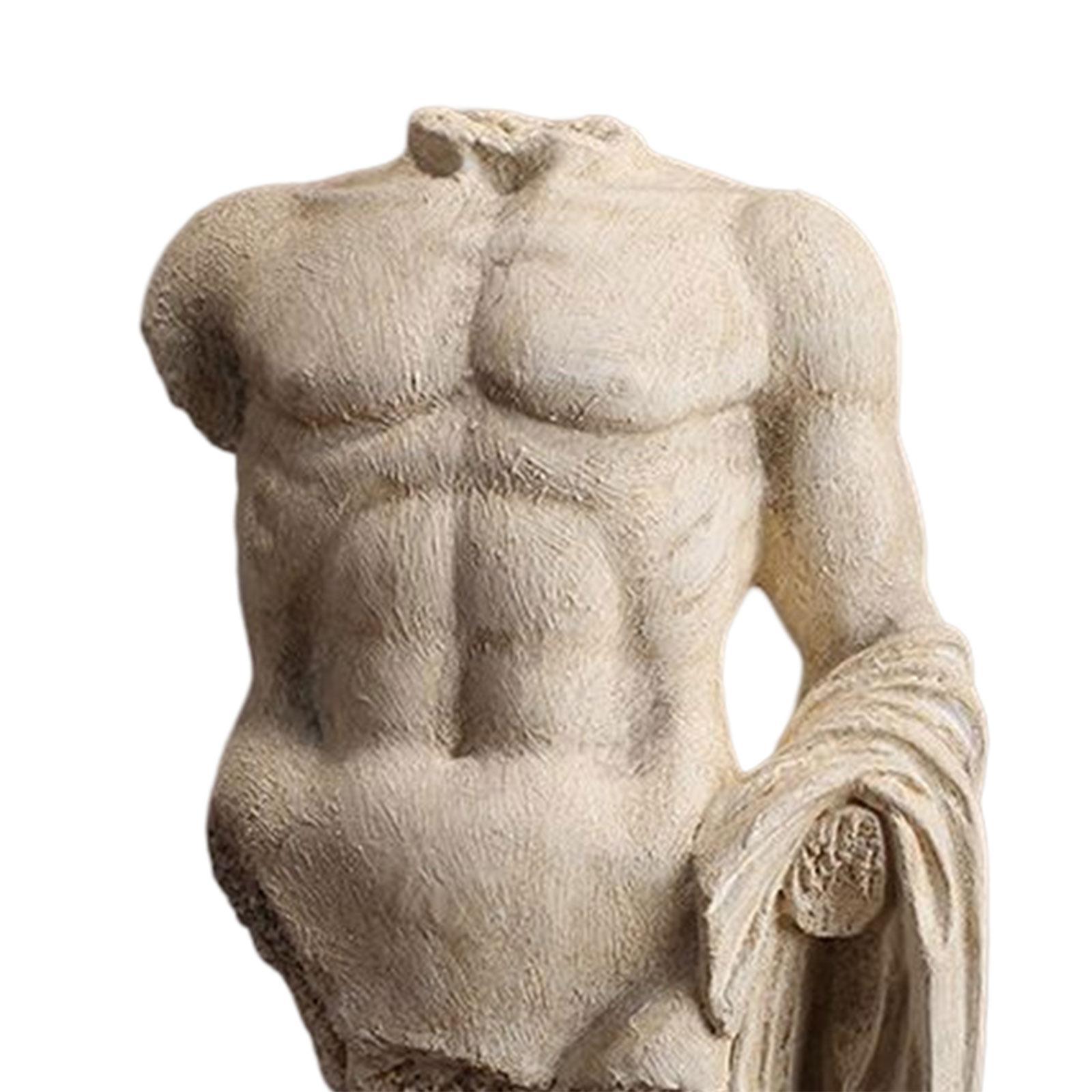 Male Bust Art Sculpture Desktop Decoration Delicate Workmanship Realistic