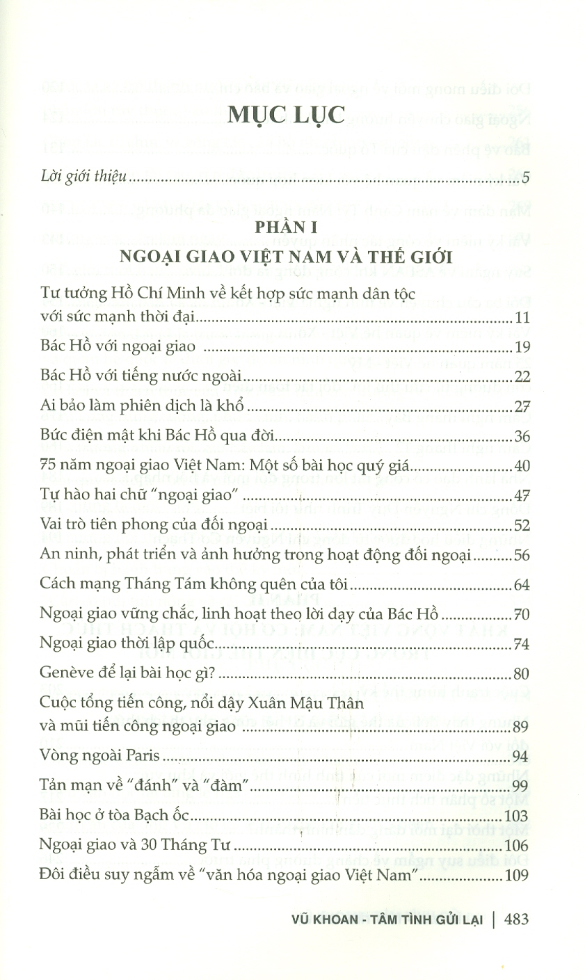 VŨ KHOAN TÂM TÌNH GỬI LẠI - Vũ Khoan - Liên Việt - NXB Hội Nhà Văn.