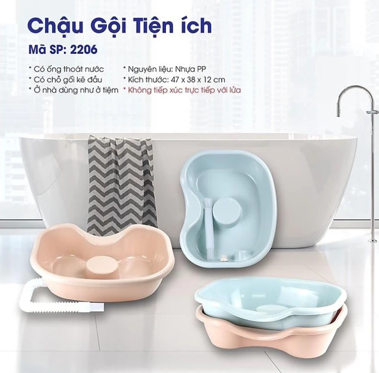 Chậu gội đầu tại nhà cho trẻ em, người già và phụ nữ mang thai