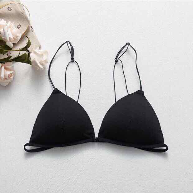 Áo Bra Sexy cotton đệm mỏng dây bún cài trước Freesize