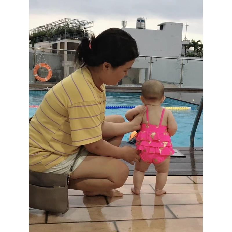 ẢNH THẬT ( 5 -12kg )  Bikini 1 mảnh mẫu bướm kim tuyến 3 màu  - đồ bơi cho bé gái - đồ bơi bé gái hàng xuất-KellyWang