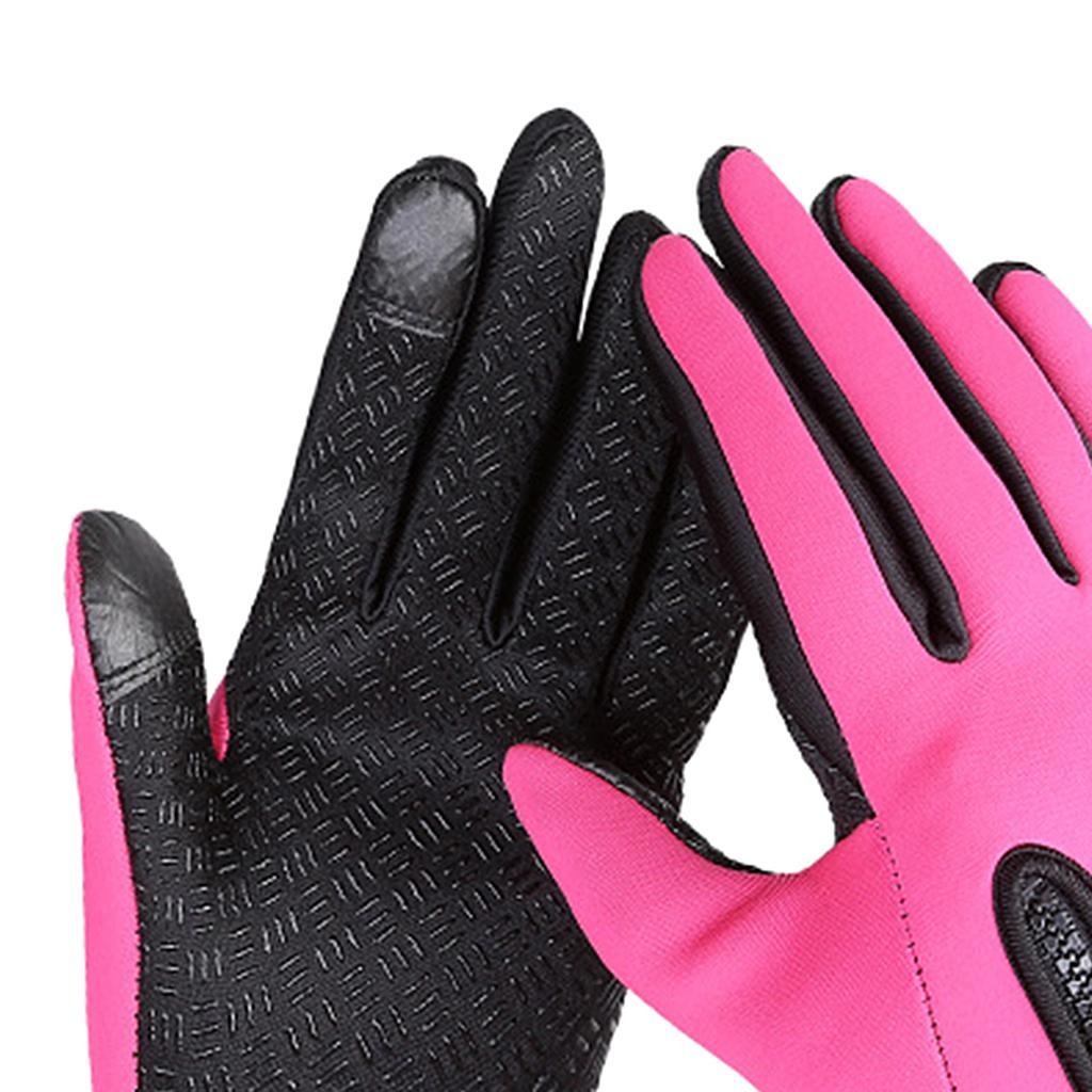 Thermal Windproof Waterproof Winter Gloves Touch Screen Mittens Pink S