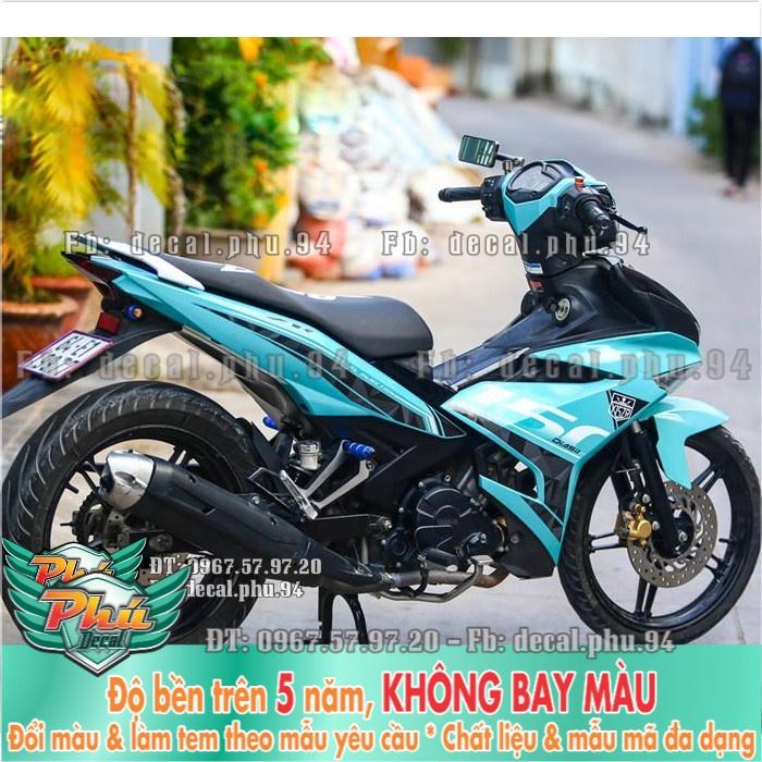 Tem rời EX 150 Y15 ZR xanh ngọc  -1
