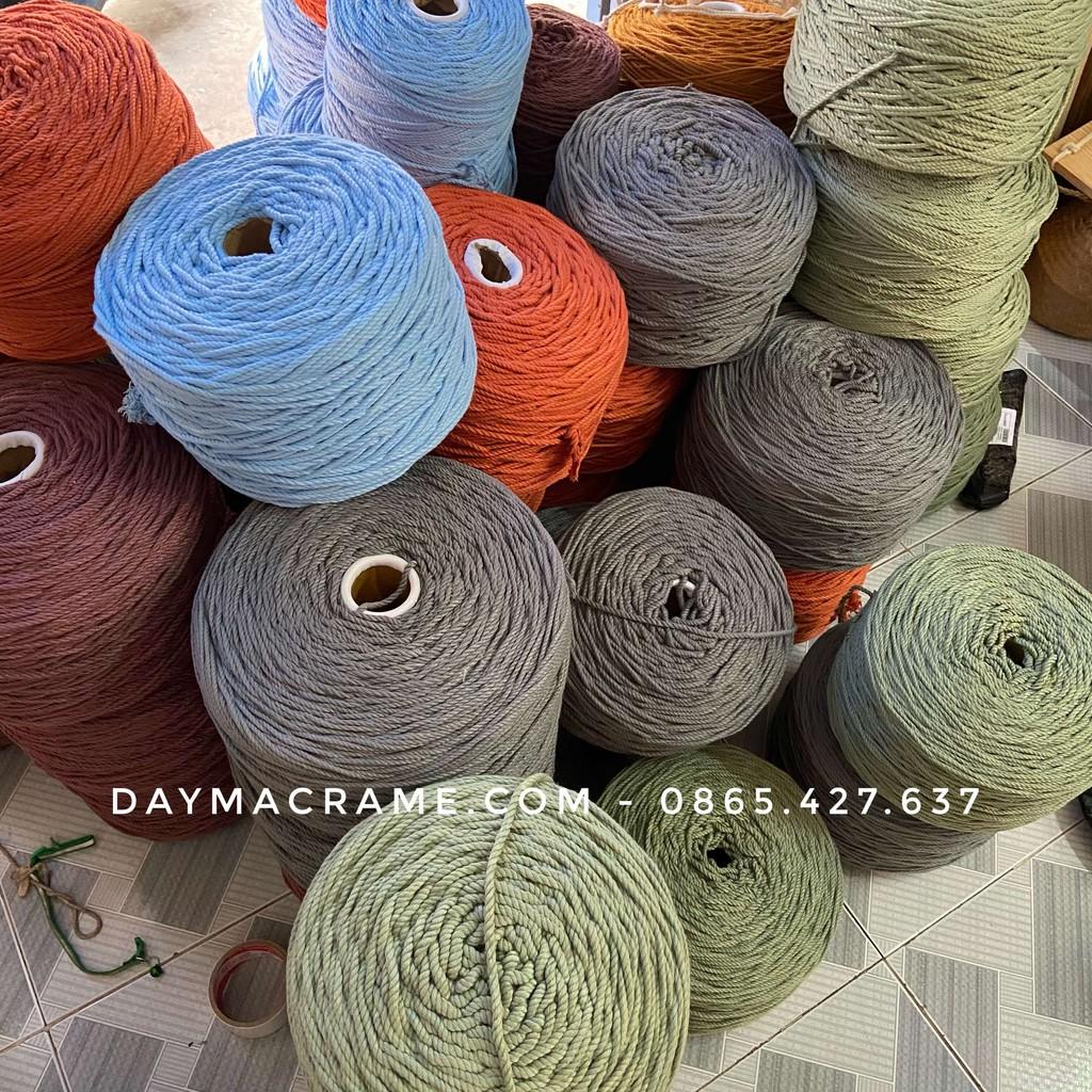 Dây thừng macrame màu 3mm, 5mm - Full Color, Đủ Size