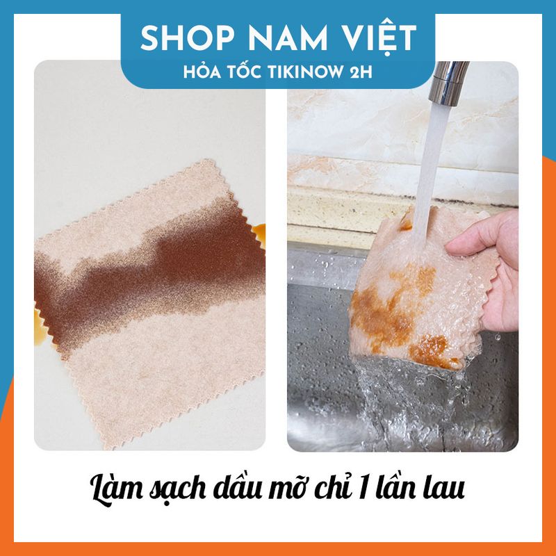 Khăn Xơ Mướp Lau Dầu Mỡ, Vệ Sinh Nồi Chảo, Lau Bếp