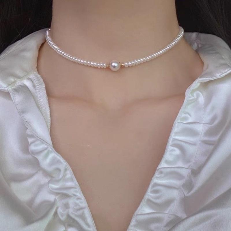 Dây Chuyền Hạt Ngọc Trai 5ly Choker Trẻ Trung, Sang Trọng - Trường Thịnh Ngọc Trai