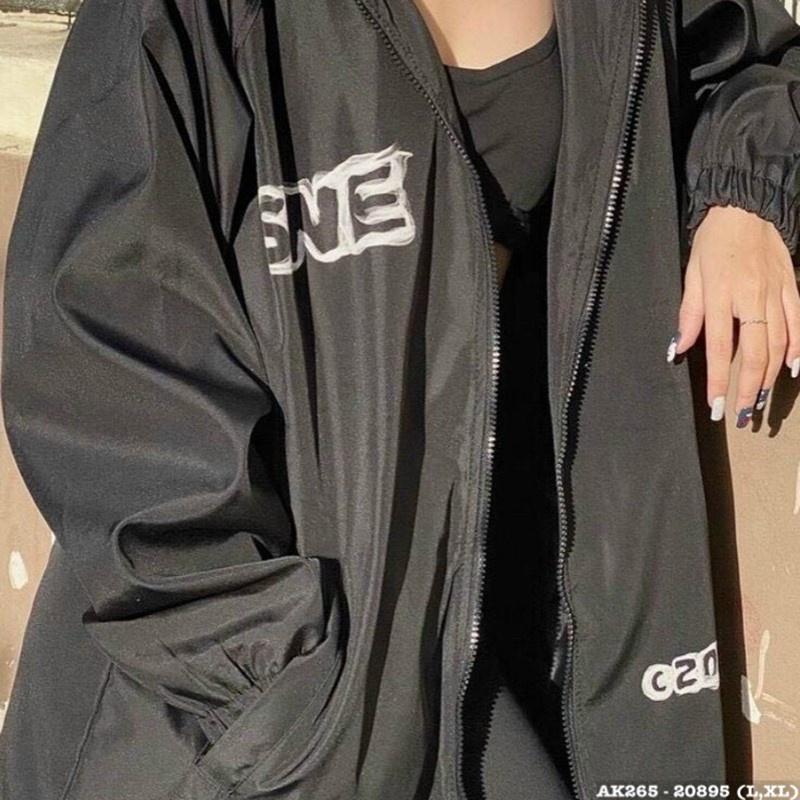 Áo bomber nữ nam unisex khoác gió jacket dù 2 lớp cúc bấm form rộng local brand ulzzang phong cách hàn quốc đep SWE