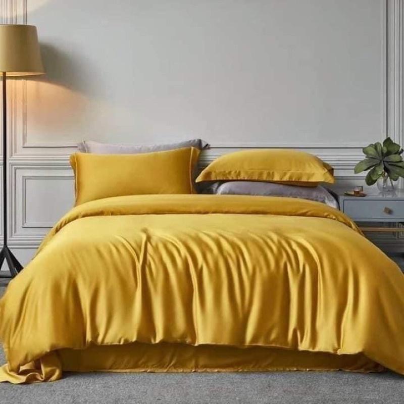 DRAP GỐI SATIN HÀN QUỐC JEJU MÀU TRƠN