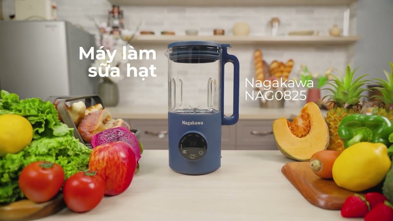 Máy làm sữa hạt đa năng Nagakawa NAG0825 (0,6L - 500W) - Bảo hành 12 tháng- Hàng chính hãng