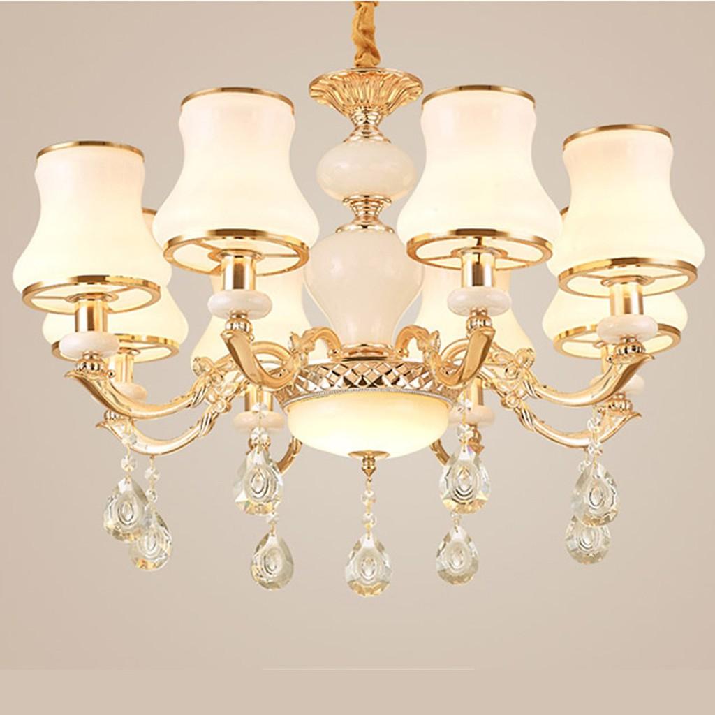 Đèn chùm TIANOS 8 tay kiểu dáng hiện đại trang trí nội thất sang trọng - kèm bóng LED chuyên dụng.