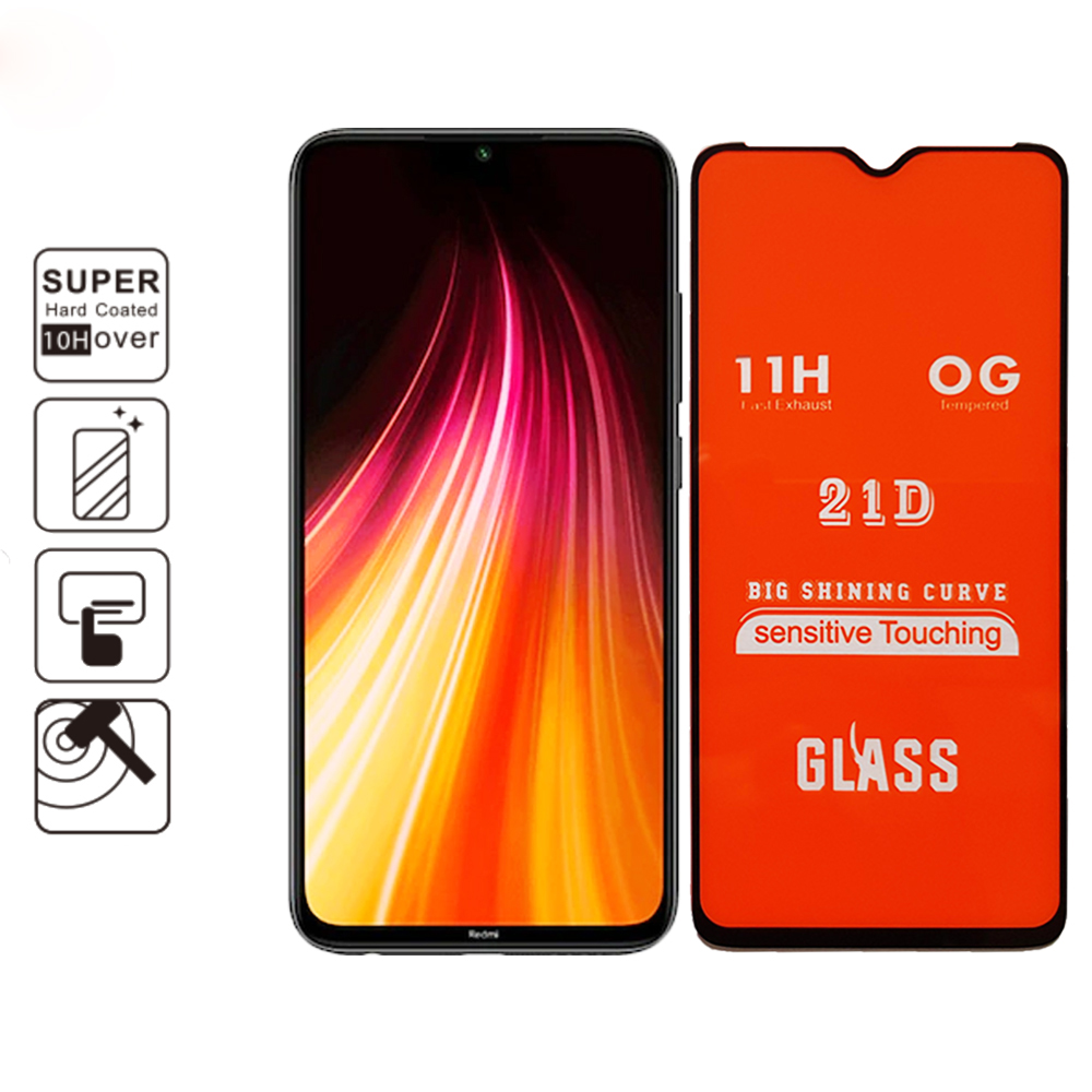 Kính Cường Lực 21D cho XIAOMI REDMI NOTE 8 PRO Full Keo Màn Hình 21D SIÊU BỀN, SIÊU CỨNG, ÔM SÁT MÁY - WGW CHÍNH HÃNG