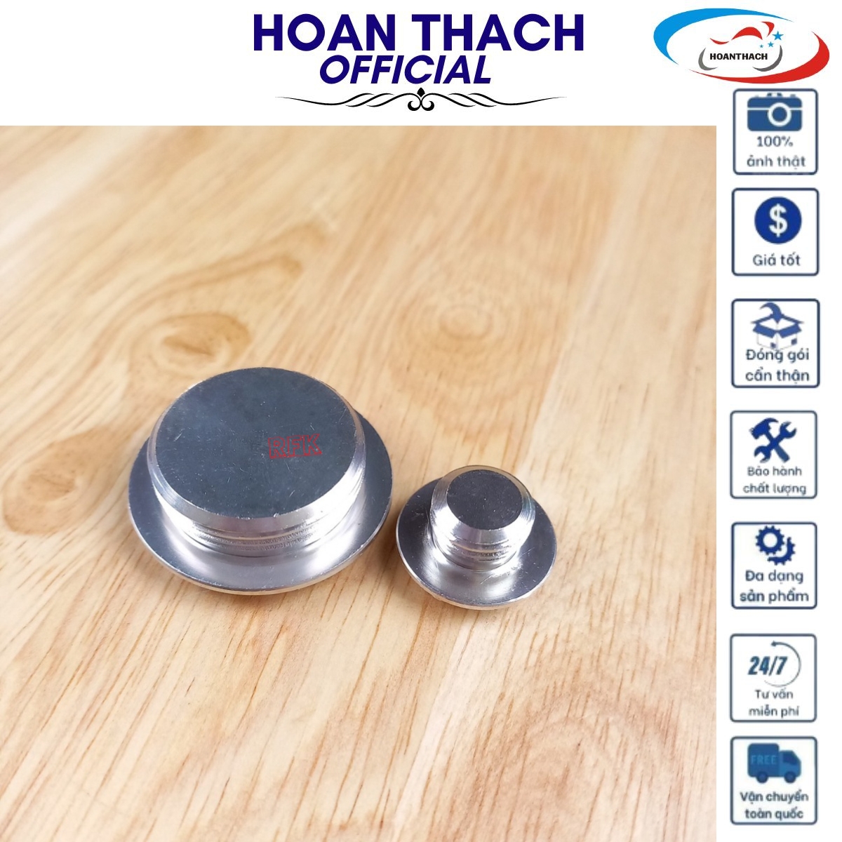 Ốc Mâm Lửa Xe máy Honda (Màu Bạc) Hàng Thường HOANTHACH SP001161