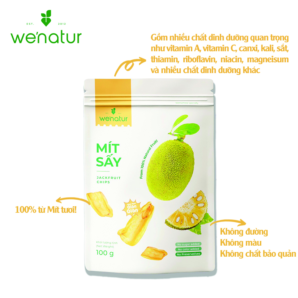 Mít Sấy Giòn Tự Nhiên Không Đường We'natur 100g