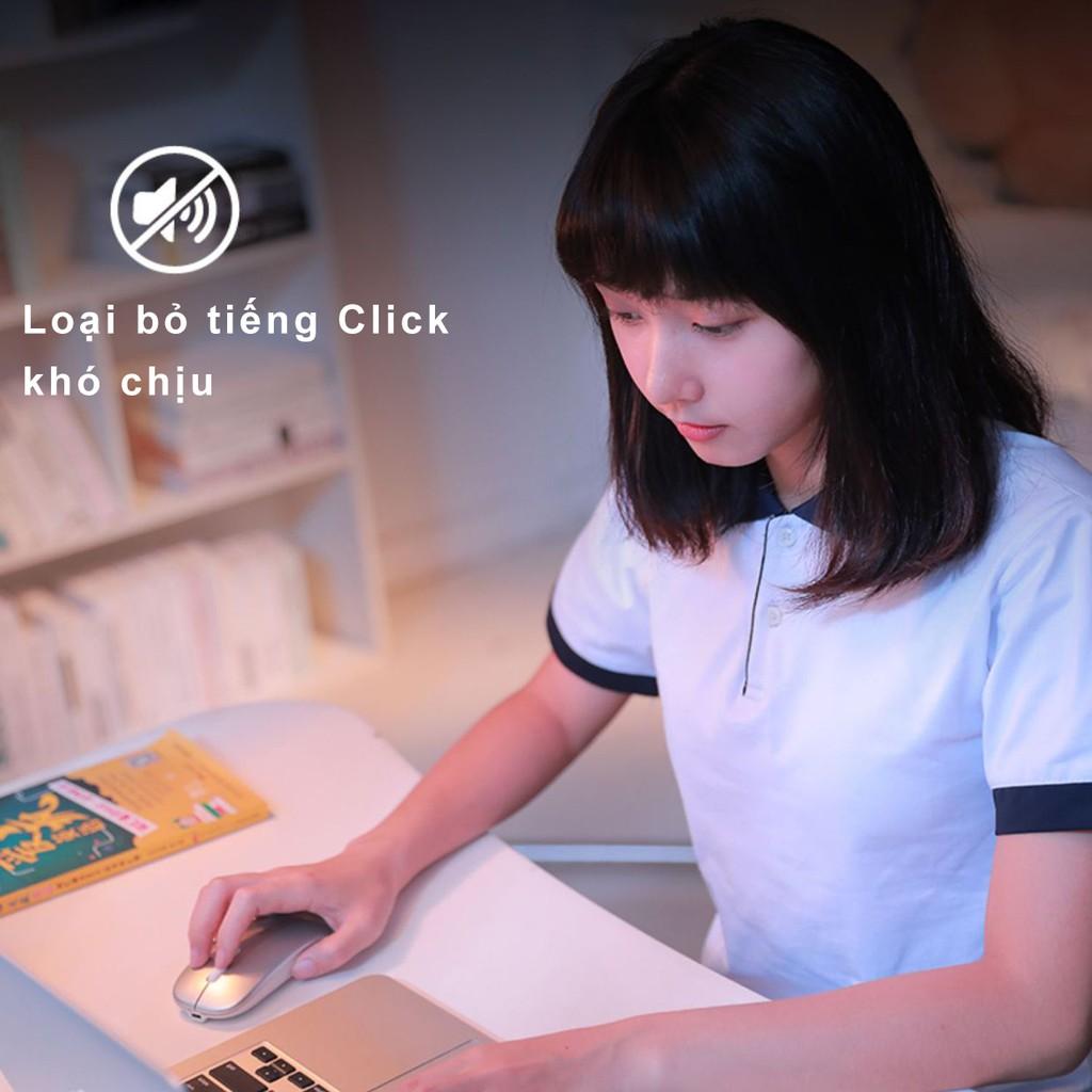 Chuột không dây tự sạc pin TEKKIN INPHIC M5 con lăn kim loại ko tiếng click - hàng nhập khẩu