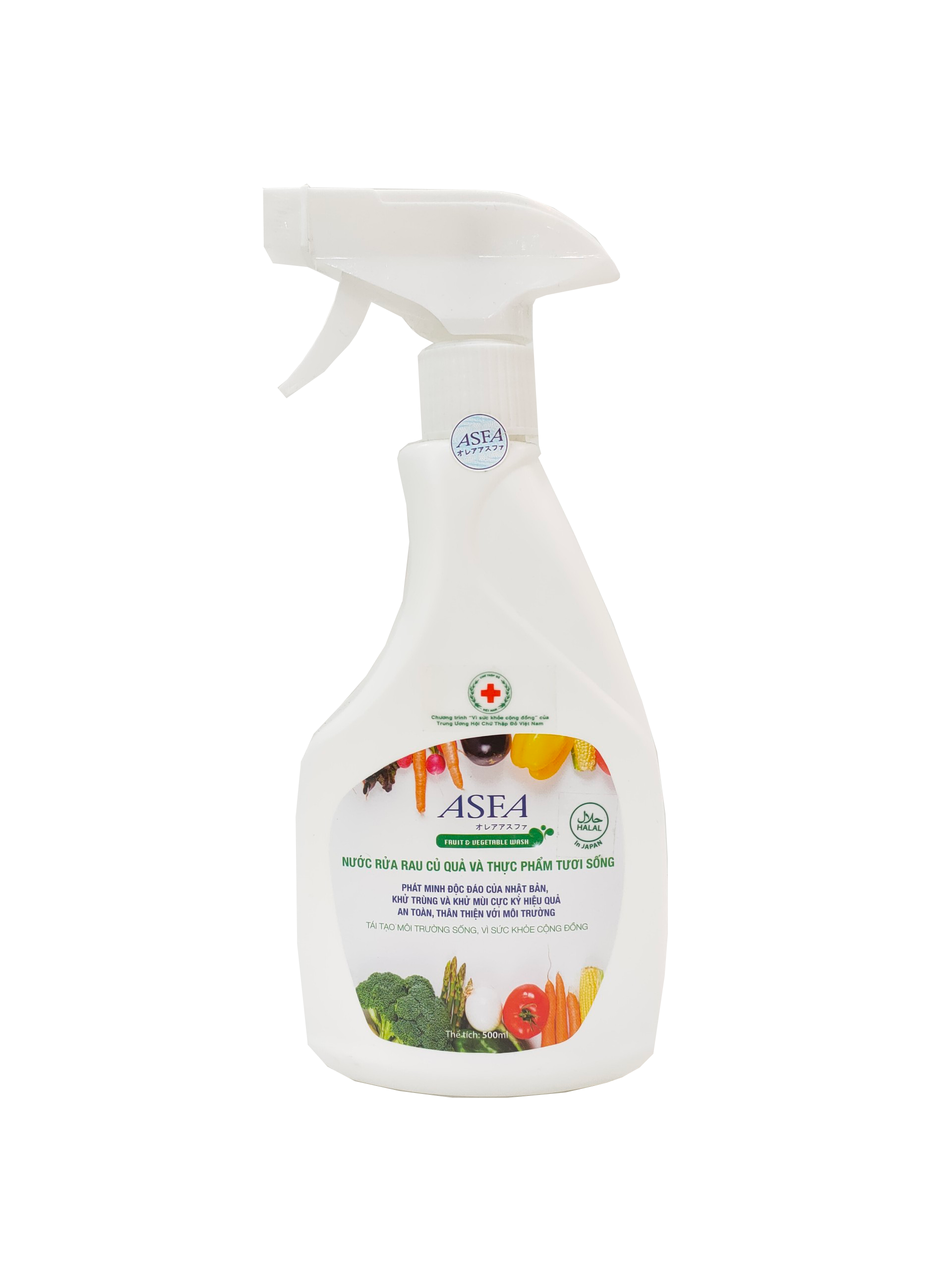 [Combo 2 chai] Nước rửa rau củ quả ASFA khử mùi khử khuẩn 500ml