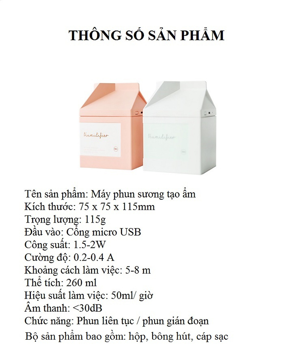 Máy phun sương tạo ẩm cho không khí mini cao cấp V1 chuyên dùng cho dân văn phòng