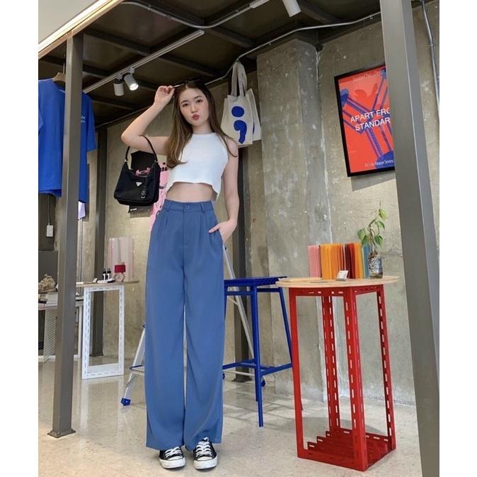 SET ÁO CROPTOP KÈM QUẦN ỐNG RỘNG